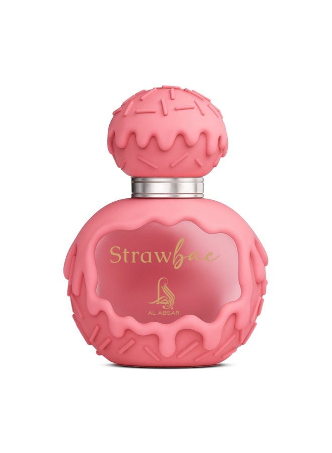 Al Absar Strawbea Perfume 100ml - Eau de Parfum For Him & Her - Strawberry Fruity Gourmand Sweet Vanilla Scent - Image 2