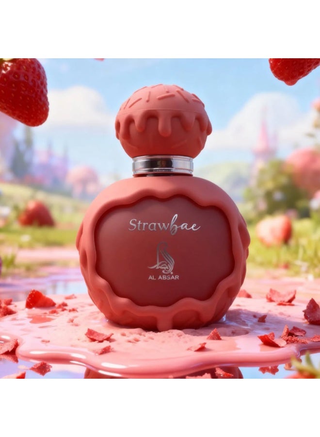 Al Absar Strawbea Perfume 100ml - Eau de Parfum For Him & Her - Strawberry Fruity Gourmand Sweet Vanilla Scent - Image 4