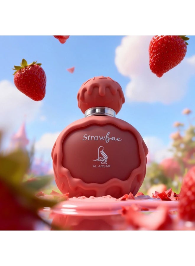 Al Absar Strawbea Perfume 100ml - Eau de Parfum For Him & Her - Strawberry Fruity Gourmand Sweet Vanilla Scent - Image 3