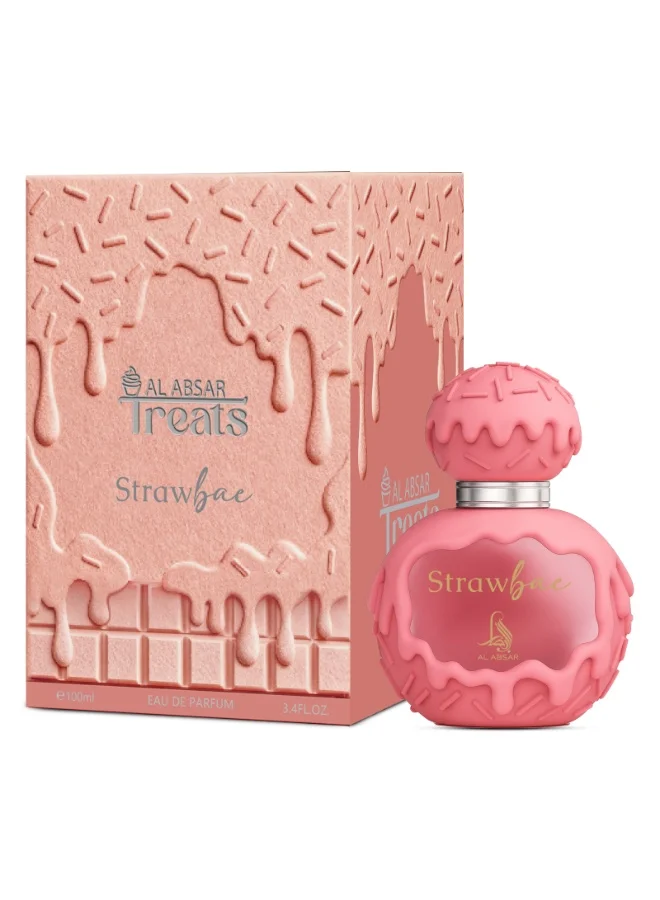 Al Absar Al Absar Strawbea Perfume 100ml - Eau de Parfum For Him & Her - Strawberry Fruity Gourmand Sweet Vanilla Scent