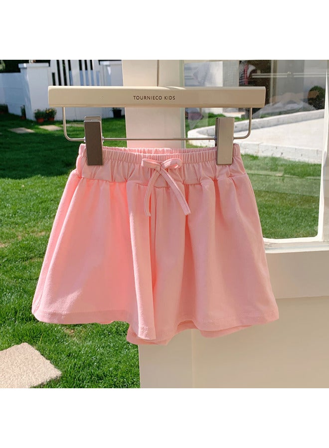 New Summer Girls' Culottes Cotton Shorts Korean Style Pleated Skirt Small And Medium-sized Children's Beach Baby Culottes
