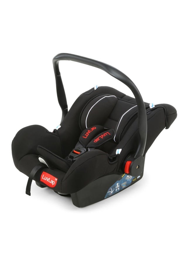 Luvlap 4-in-1 Infant/Baby Car Seat & Carry Cot with Canopy, Convertible Car seat, 5-Point Safety Harness, Rocking & Feeding Chair, Baby Carry Cot, 0 to 15 Months & Weight Upto 13 Kgs (Black) - Image 1