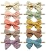 Cherssy Baby Muslin Hair Bows and Headbands 10pcs Soft Nylon Hairbands for Newborn Infants Toddlers - Image 2