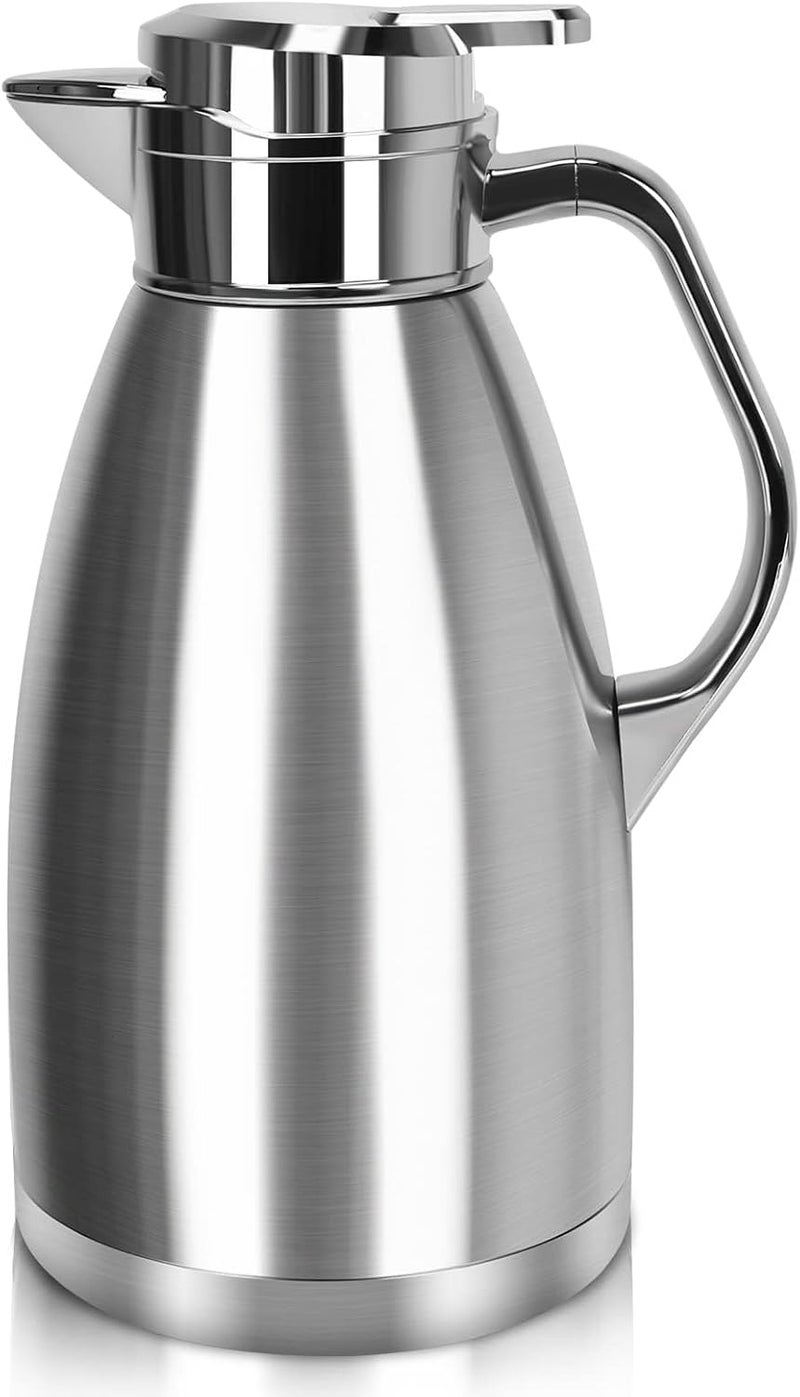 78oz / 2.3L Coffee Carafe Insulated Coffee Thermos, Stainless Steel Vacuum Thermal Pot Flask for Coffee, Hot Water, Tea, Hot Beverage - Keep 24 Hours Hot/Cold - Image 1