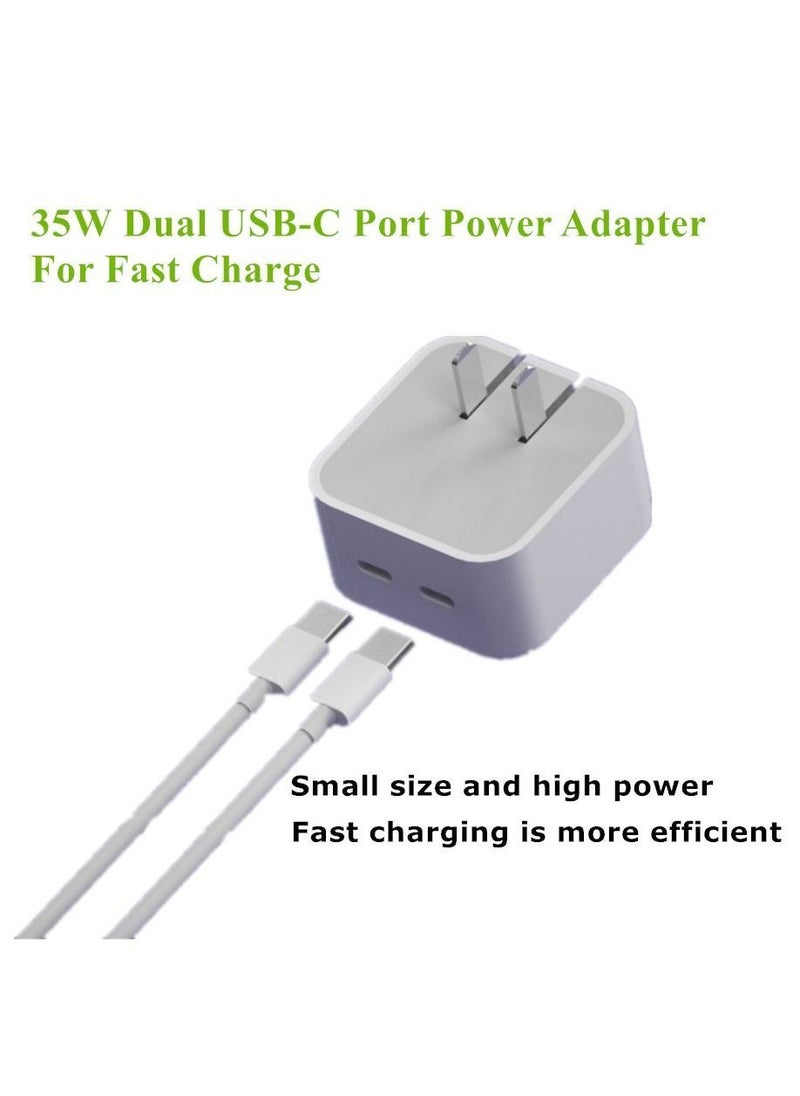 Generic - 35W Dual C Fast Charge Power Adaptor For iPhone 13 pro max 6-Piece Kit/5000mAh Power Bank/High-end Bluetooth Headphones/Magnetic protective case - Image 1