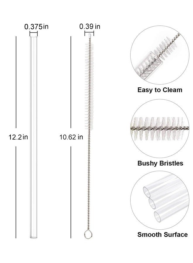 8 قطع من القش القابل لإعادة الاستخدام مع فرشاة تنظيف استبدال القش متطابق مع 40 أونصة 30 أونصة كأس ستانلي تمبلر البلاستيك الشفاف، مثالي للسفر في مكتب المنزل في الهواء الطلق والمشروبات اليومية - Image 2