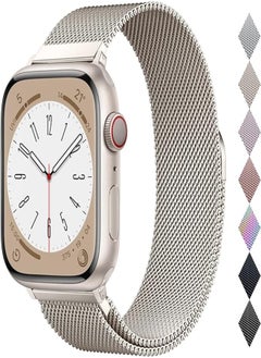 BRG Original Stainless Steel Loop for Apple Watch Band 38mm 40mm 41mm 42mm 44mm 45mm 49mm, Magnetic Clasp Replacement Bands for iwatch Series Ultra SE 8 7 6 5 4 3 2 1, Women & Men Watch Strap for Apple 