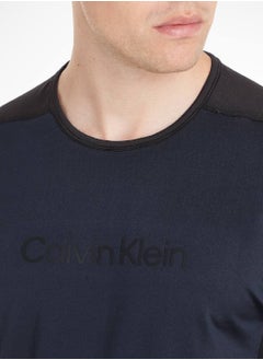 CALVIN KLEIN Calvin Klein Men's T-Shirt - Short Sleeves - Sportswear - Polyester , Black  - Image 5