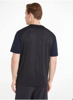 CALVIN KLEIN Calvin Klein Men's T-Shirt - Short Sleeves - Sportswear - Polyester , Black  - Image 3