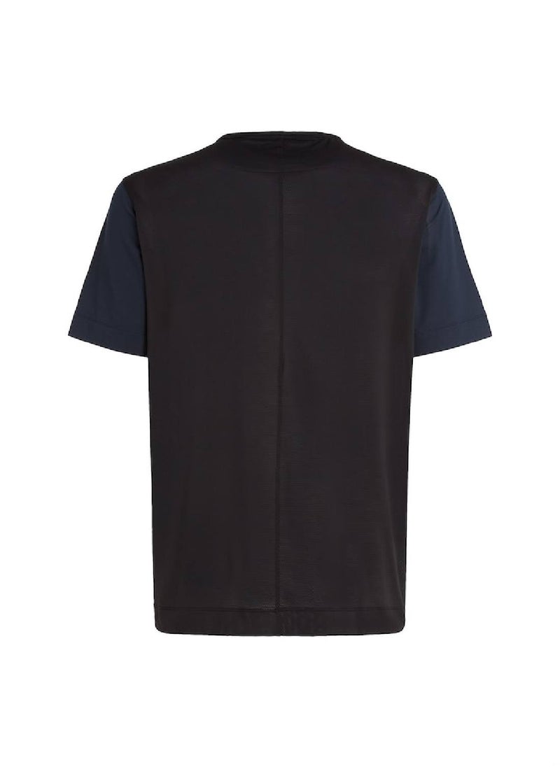 CALVIN KLEIN Calvin Klein Men's T-Shirt - Short Sleeves - Sportswear - Polyester , Black  - Image 4