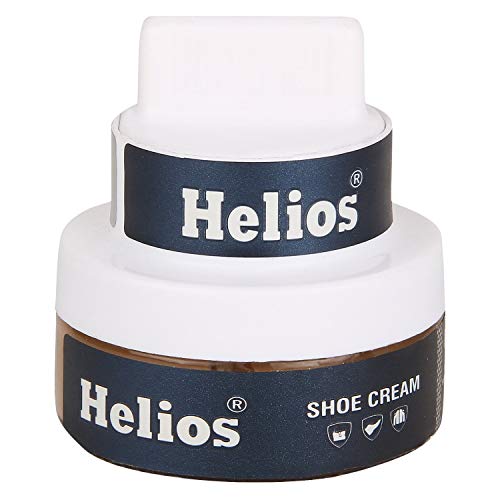 Helios shoe cream with applicator | Shoe Polish for Leather | Boot, Purse, Belt, Handbag, Jacket | Leather Conditioner | 48 GM(L.Brown) - Image 3