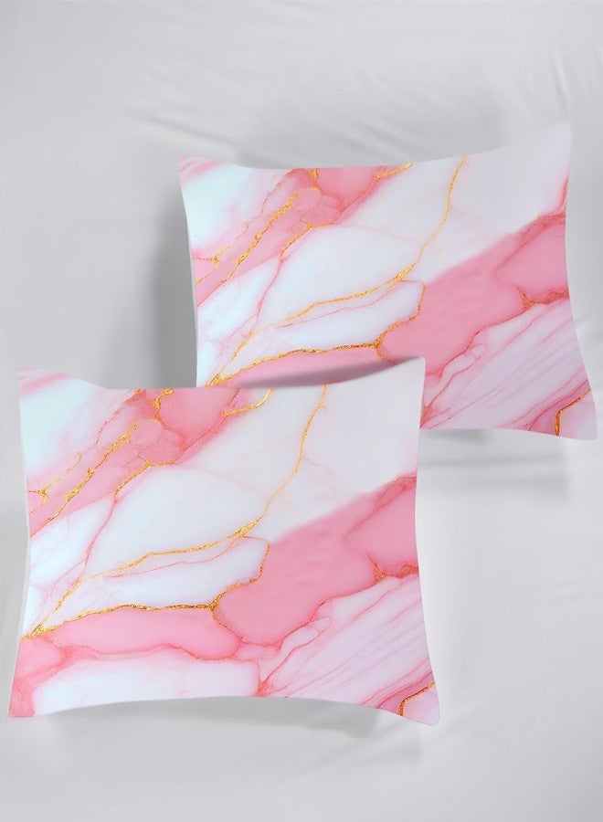 FUYEUN Pink Marble Bedding Set : Twin Size Gold Glitter Chic Comforter Set for Girls Teens Women Pastel Rock Texture Luxury Quilt 1 Comforter + 1 Pillow Case - Image 3