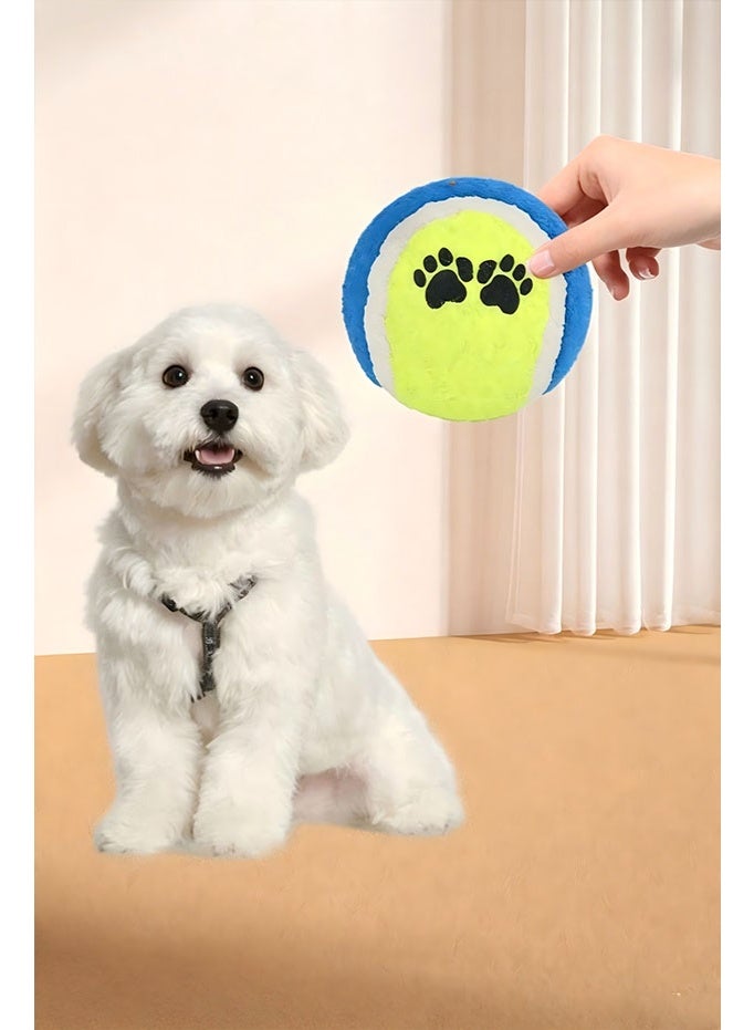 9 pet-specific tennis balls, wear-resistant and non-hurting teeth, with paw prints, outdoor throwing and relieving boredom interactive dog toys (random colors) - Image 5