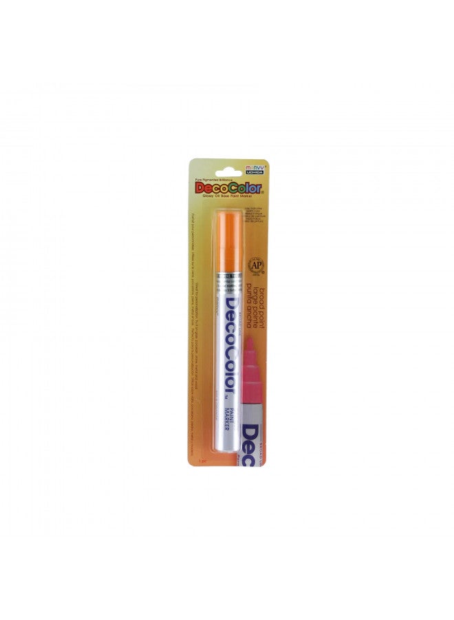 Uchida 300-C-7 Marvy Deco Color Broad Point Paint Marker, Orange - Image 1
