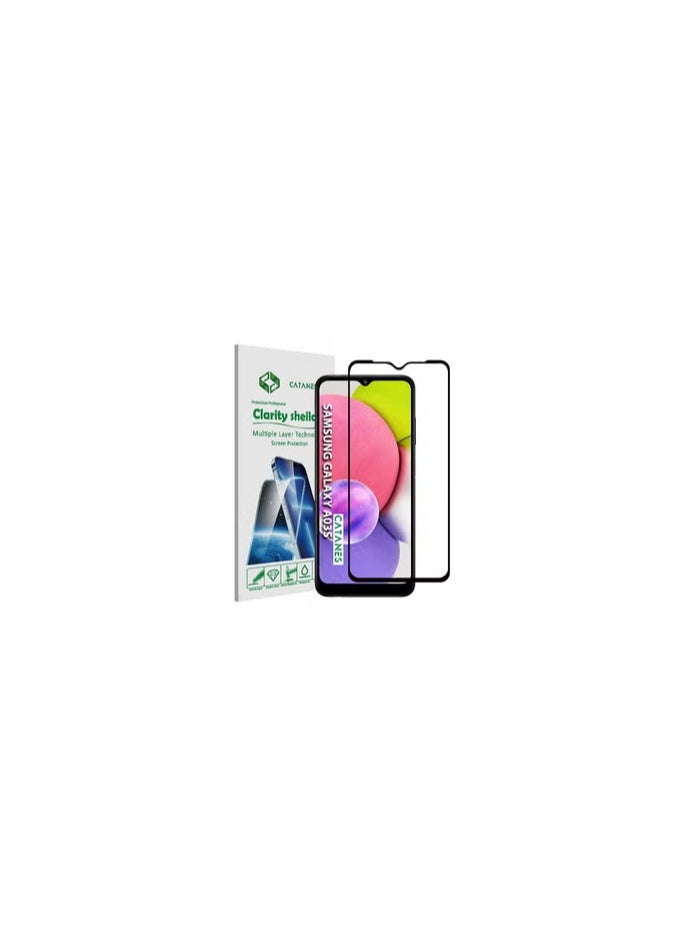 CATANES - Samsung Galaxy A03s Screen Protector Clear 9H Tempered Glass Full Coverage 6.5 inch - Image 1
