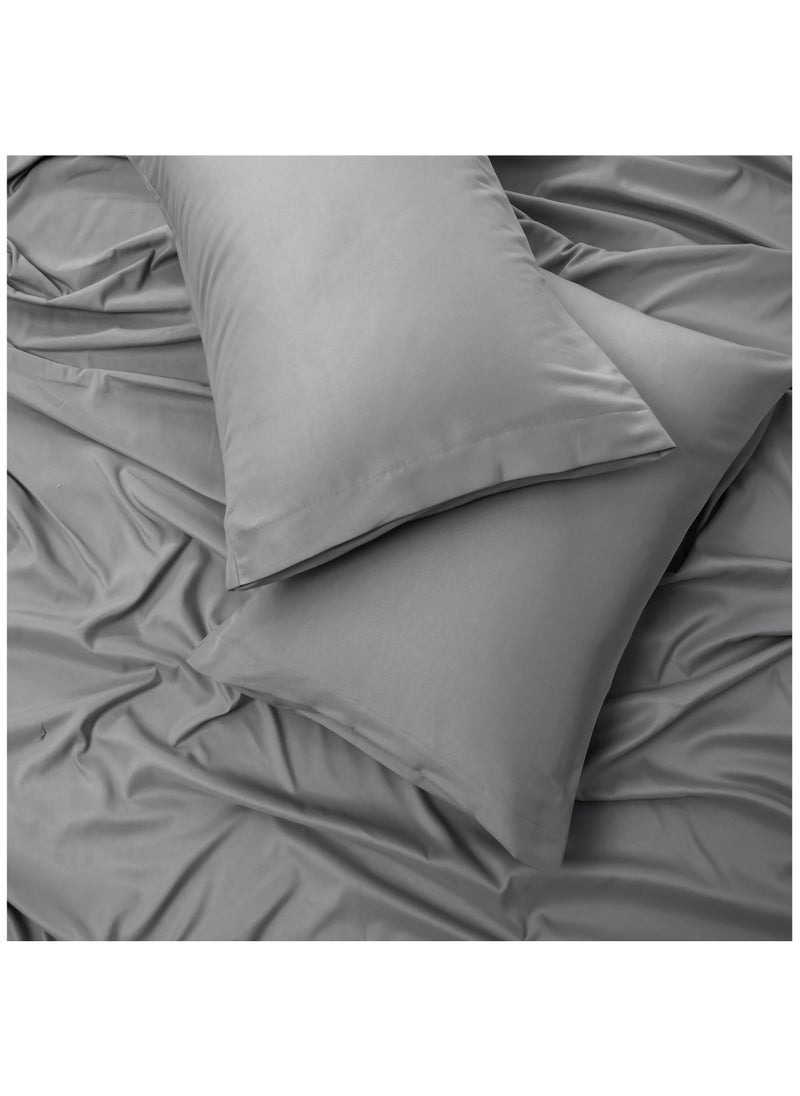 PanaX Panax Bedding Queen Bed Sheets Set - 4 Piece Bedding - Brushed Microfiber - Shrinkage and Fade Resistant - Easy Care (Light Grey, Queen)  - Image 3