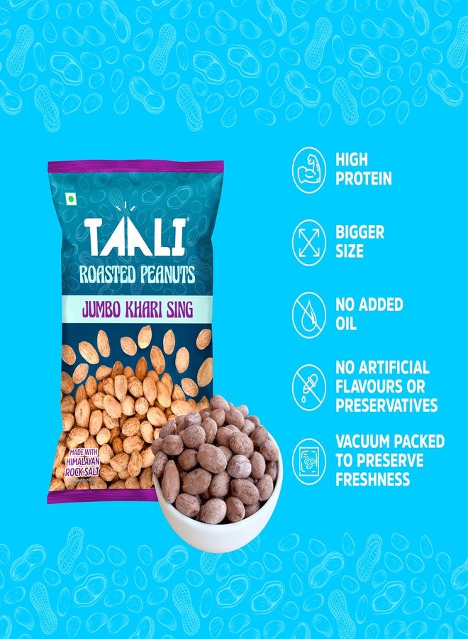 Taali Jumbo Khari Sing With Skin, 200g (Pack of 4) |Roasted Salted Peanuts with Himalayan Rock Salt, No Palm Oil, Not Fried - Image 5