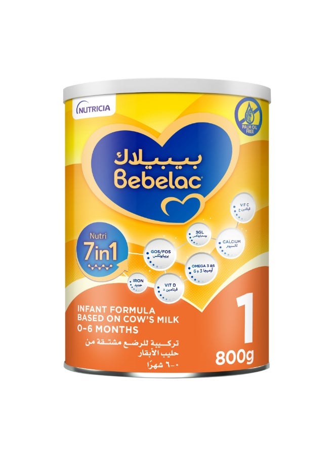 Bebelac Nutri 7in1 Stage 1 Infant Milk Formula From Birth to 6 Months 800g