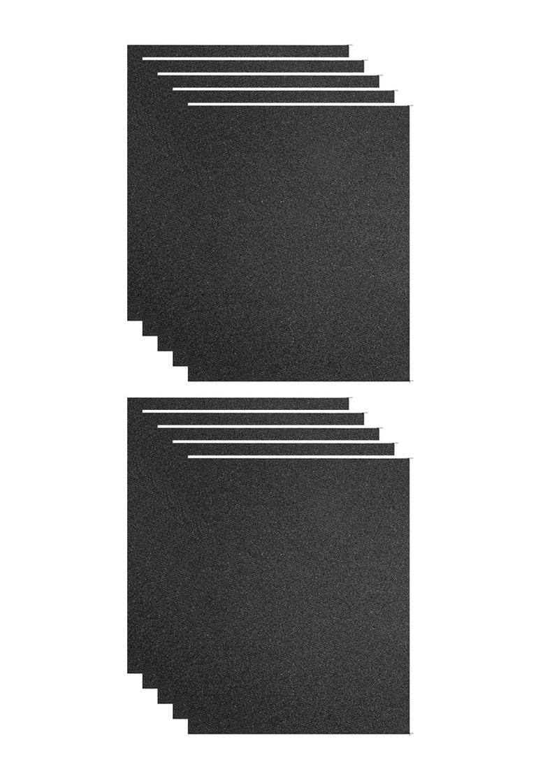 أوراق فوم EVA لامعة، عبوة 10 قطع سميكة من الفوم المتلألئ من جانب واحد، 8 × 12 بوصة فوم لامع غير لاصق لمشاريع الحرف اليدوية، مشاريع الفن، تزيين الحفلات (لامع أسود) - Image 1