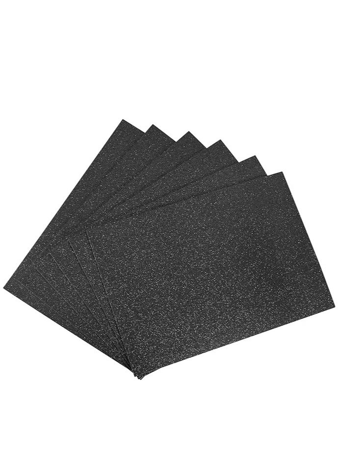 أوراق فوم EVA لامعة، عبوة 10 قطع سميكة من الفوم المتلألئ من جانب واحد، 8 × 12 بوصة فوم لامع غير لاصق لمشاريع الحرف اليدوية، مشاريع الفن، تزيين الحفلات (لامع أسود) - Image 2