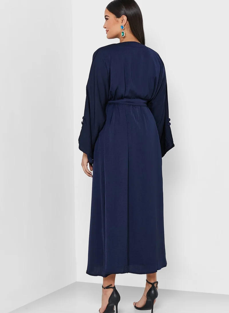 Khizana Contrast Abaya With Inner