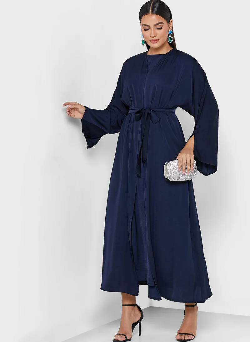 Khizana Contrast Abaya With Inner