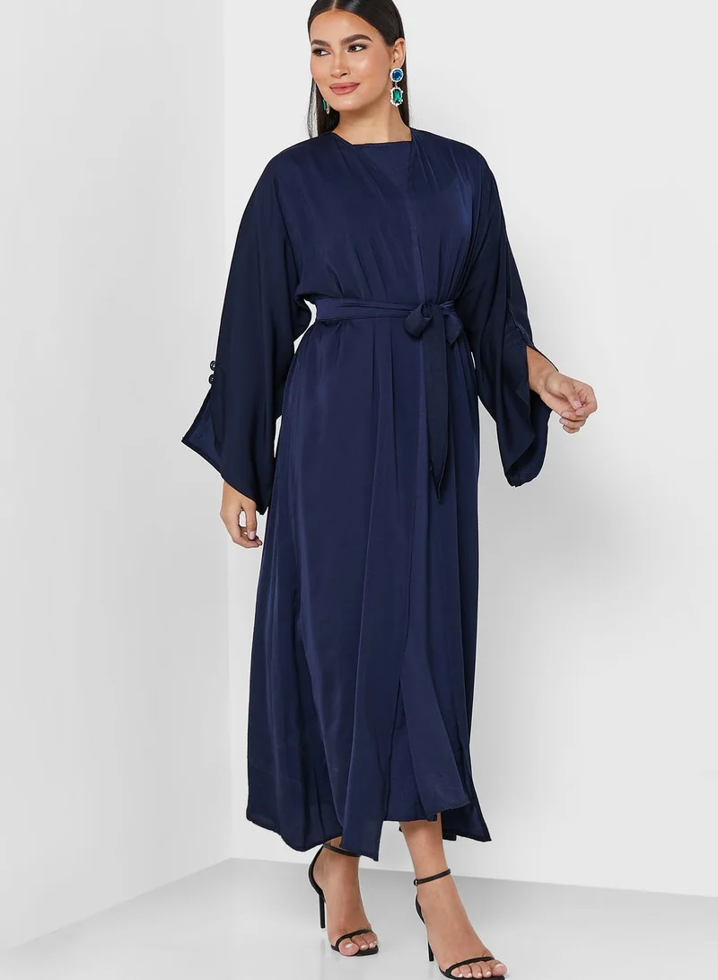 Khizana Contrast Abaya With Inner