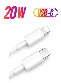 USB C to Lightning Cable 20W Fast Charging [MFi Certified] Compatible with iPhone 13 Pro Max/12/11 Pro/X/XS/XR/8 Plus/AirPods Pro, 1M, White