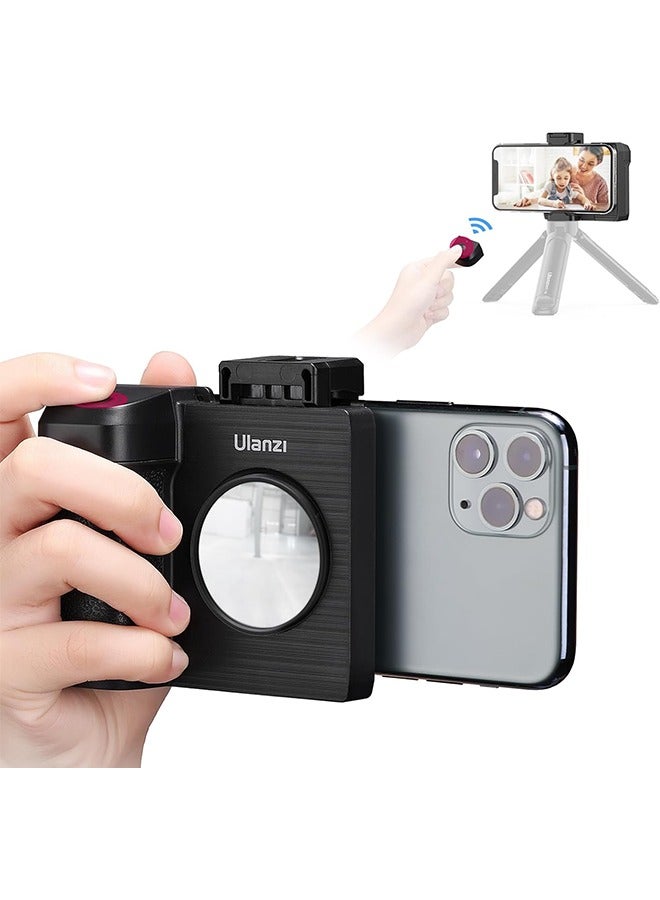 يولانزي حامل كاميرا للهواتف الذكية CapGrip II مع جهاز تحكم عن بعد وإغلاق 1/4 بوصة لتركيب الحامل، مشبك هاتف لـ iPhone 16 15 14 13 Max Pro وهواتف سامسونغ وأندرويد، لتصوير السيلفي والفيديو، قاعدة باردة - ULANZI CG01 - Image 1