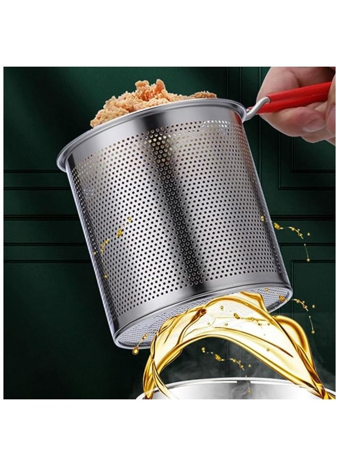 Generic - Deep Fryer Pot Stainless Steel Frying Pan with Strainer Basket and Handle,Tempura Fish Shrimp Chicken Fryer Deep Frying Pot - Image 1