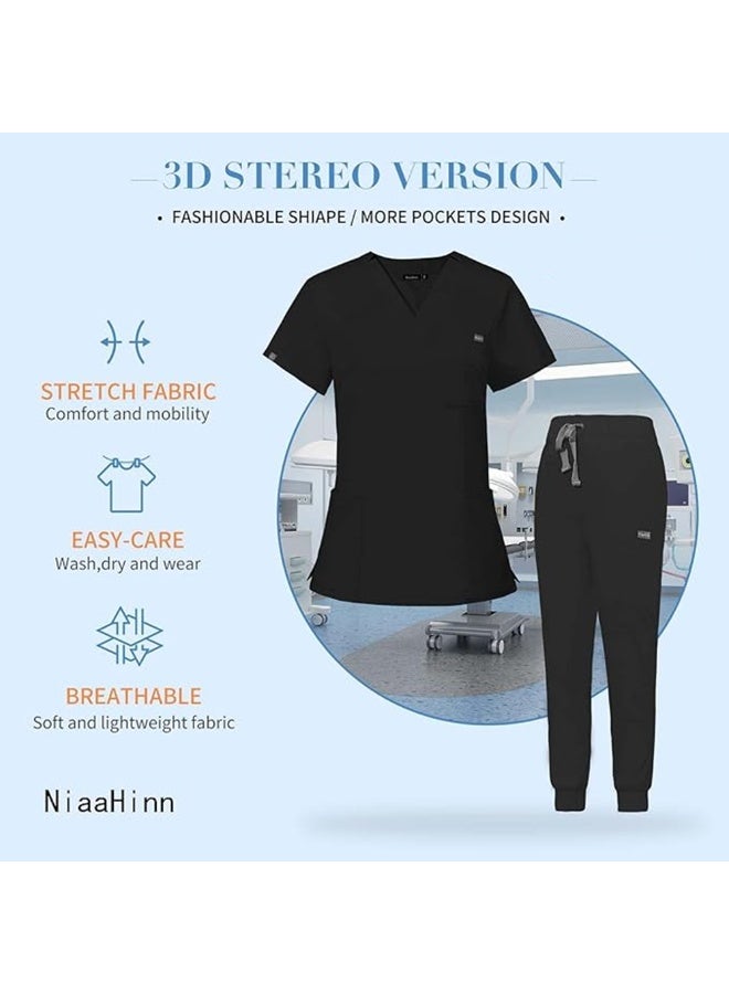 MEDNEST Womens Men Medical Scrubs Set Unisex Scrub Top and Scrub Pant Set Medical Uniform Scrubs Medical Uniform Set - Image 5