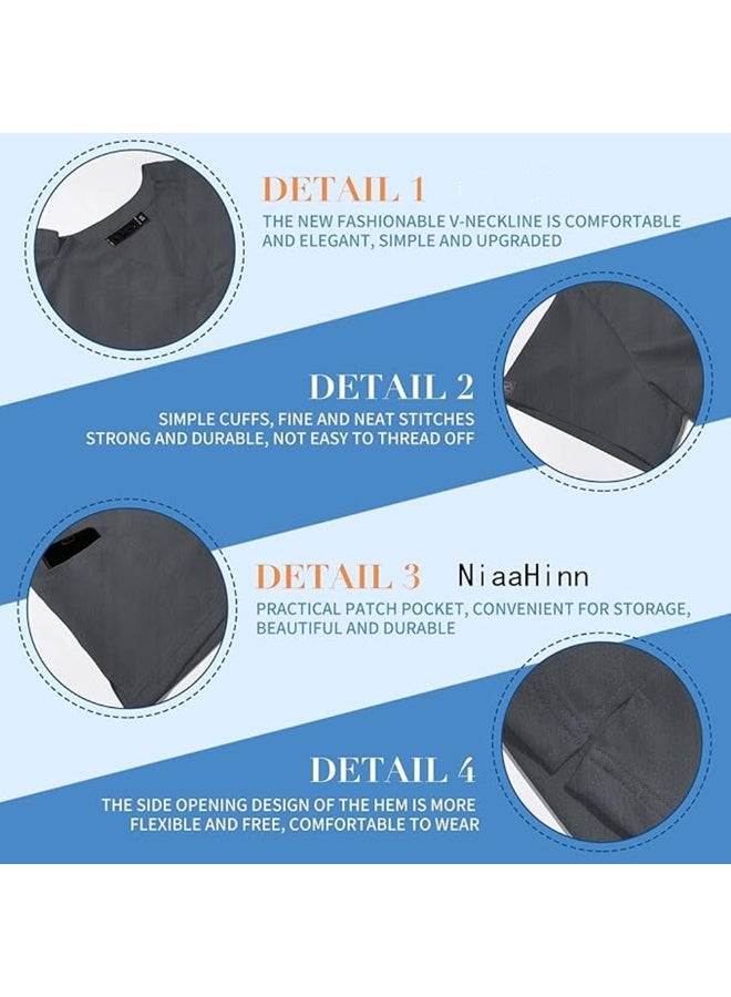 MEDNEST Womens Men Medical Scrubs Set Unisex Scrub Top and Scrub Pant Set Medical Uniform Scrubs Medical Uniform Set - Image 4