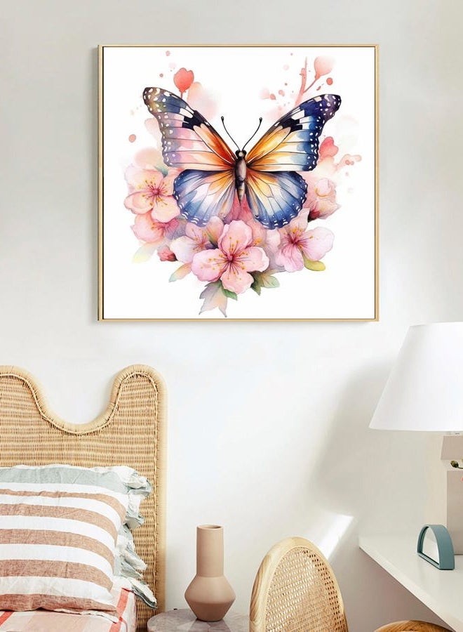 Offito Framed Paint by Numbers Kit for Adults Beginners & Kids Ages 8-12, Butterfly Flowers Acrylic Easy Paint by Number with Frame, Paint by Number Kits on Canvas Framed (10 * 10 Inch, without Easel) - Image 3