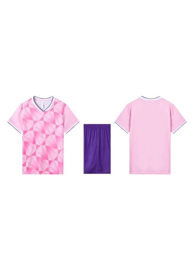 Football Set Quick-drying Short-sleeved Sports Jerseys For Adults And Children, Training Camp Compeion Uniforms Ready Stock, 15 Styles