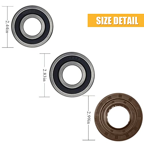 Mekar Front Load Washer Tub Ball Bearings Washing Machine Bearing Kit Compatible for LG & Kenmore Etc Replacement Part 4036ER2004A 4036ER4001B 4280FR4048E 4280FR4048L-Brown - Image 4
