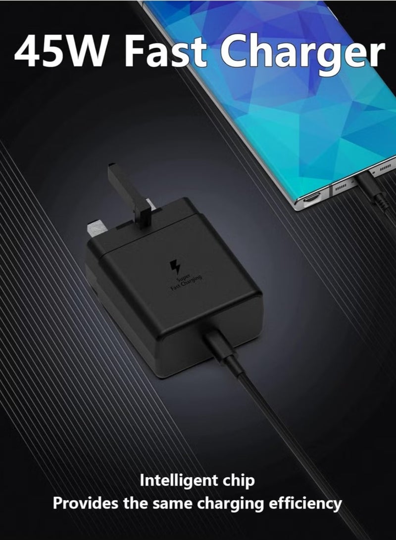 TIGER 45W USB C Charger Super Fast Charger USB C with 5ft Cable for Samsung Galaxy S23 Ultra/S23+/S23/S22 Ultra/S22/S21 Ultra/S21/S20 Ultra/S20/Note 20/Note 10 Plus/Tab S8 Ultra/Tab S8+/Tab S8/Tab S7 - Image 3