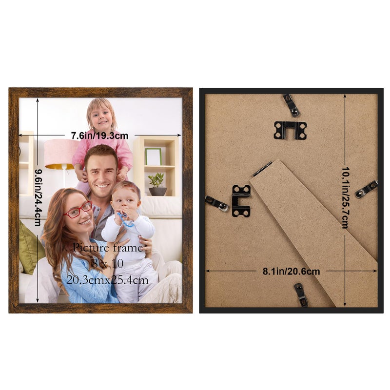 Giftgarden 8x10 Picture Frame Rustic Brown  8 by 10 Thin Photo Frame for Wall Tabletop Display  Single - Image 2