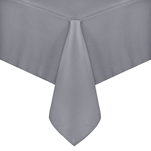 sancua Rectangle Tablecloth - 60 x 102 Inch - Stain and Wrinkle Resistant Washable Polyester Table Cloth, Decorative Fabric Table Cover for Dining Tables, Buffet Parties and Camping, Light Grey - Image 1
