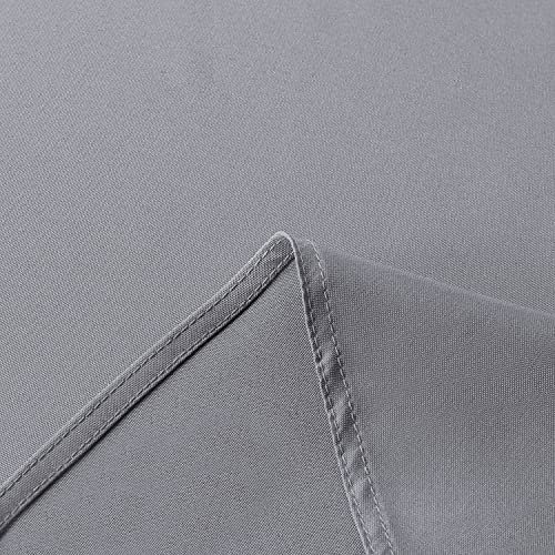sancua Rectangle Tablecloth - 60 x 102 Inch - Stain and Wrinkle Resistant Washable Polyester Table Cloth, Decorative Fabric Table Cover for Dining Tables, Buffet Parties and Camping, Light Grey - Image 4