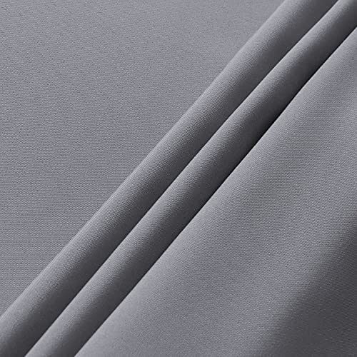sancua Rectangle Tablecloth - 60 x 102 Inch - Stain and Wrinkle Resistant Washable Polyester Table Cloth, Decorative Fabric Table Cover for Dining Tables, Buffet Parties and Camping, Light Grey - Image 3