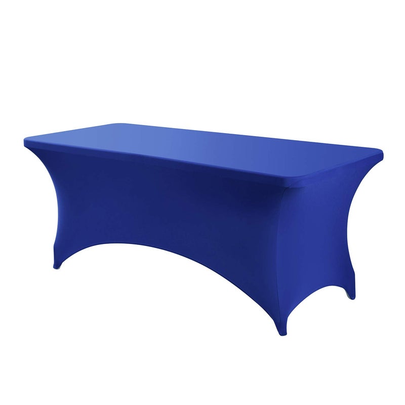 Peomeise 6FT Spandex Table Cover Rectangular Stretch Spandex Tablecloth (Royal Blue 6FT) - Image 4