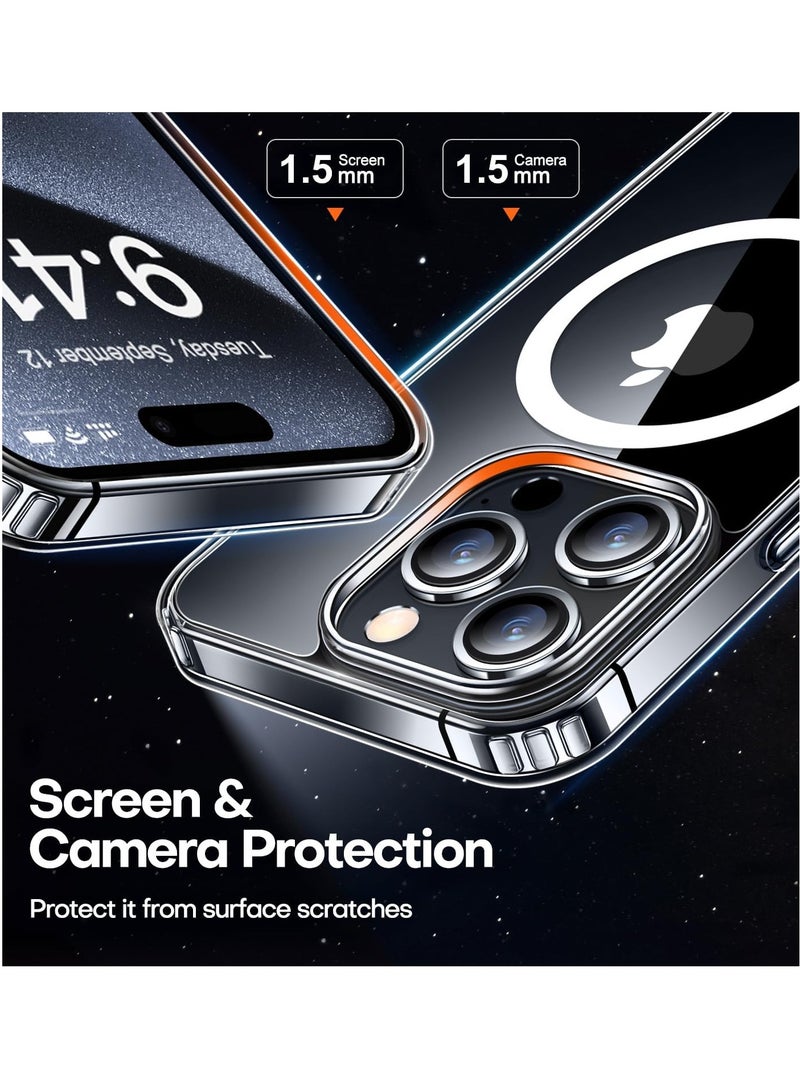 بورتوني حافظة iPhone 15 Pro Max مقاس 6.7 بوصة MagSafe متوافقة مع الشحن اللاسلكي غطاء حماية صلب مقاوم للخدش ومقاوم للصدمات لهاتف Apple iPhone 15 Pro Max - Image 4