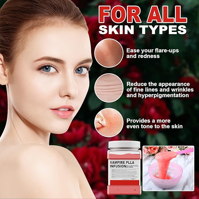 POZTL Jelly Mask Powder for Facials Natural Rose Petals Jelly Face Mask Professional Peel Off Hydro Face Mask Powder Leaves Skin Soft Moisturized and RevitalizedDIY SPA 23 FlOz - Image 2