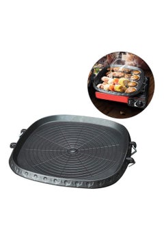 Joyelink Griddle Pan, Korean-style Square Grill Pan Cast Iron Square Frying Pan with Maifan Stone Coated Surface Non-stick Smokeless Stovetop Plate for Indoor Outdoor BBQ  - Image 2
