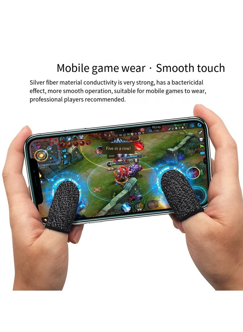 General 2 Pairs E-Sports Gaming Gloves with 2 pairs finger covers, Gaming Finger Sleeves, Anti-Sweat Breathable, for PUBG Mobile Phone Games Accessories  - Image 5