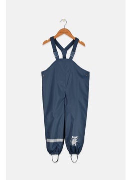 Tchibo Toddlers Boy Graphic Print With Suspender Thermal Pants, Navy  - Image 1