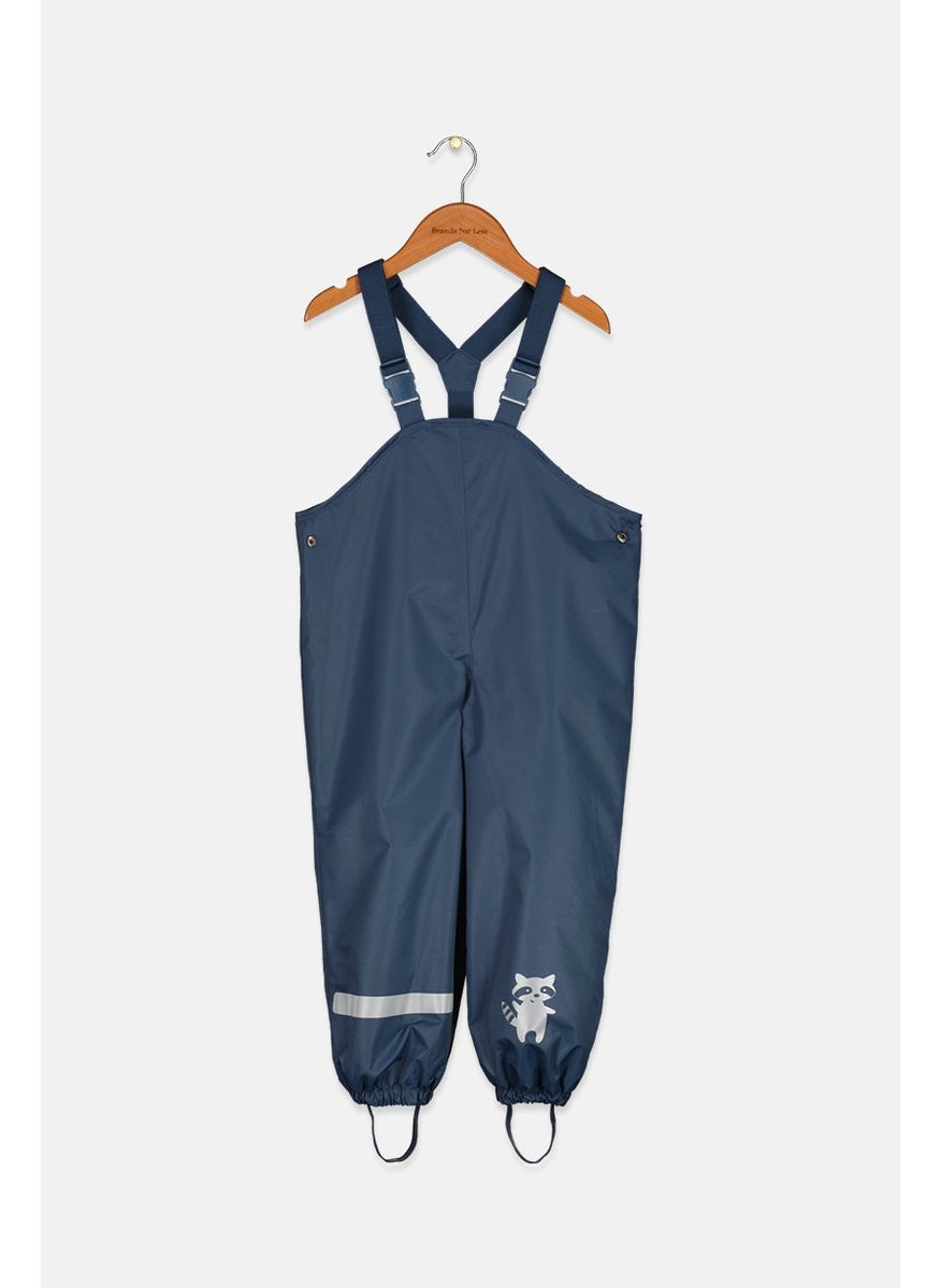 Tchibo - Toddlers Boy Graphic Print With Suspender Thermal Pants, Navy - Image 1