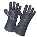 OZERO OZERO 932Ã‚Â°F Heat Resistant Forge Welding Gloves Leather Grill BBQ Glove with Flame Retardant Long Sleeve for Men and  - Image 2