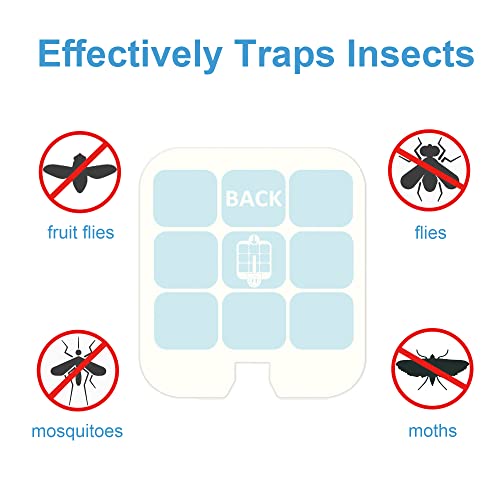Dichroma 12 Pcs Refills Glue Cards Compatible with Safer Home SH502 and Dynatrap DT3005W 23005 Dot Plug-in Indoor Insect Trap Mosquito Trap Replacement Glue Boards - Image 3