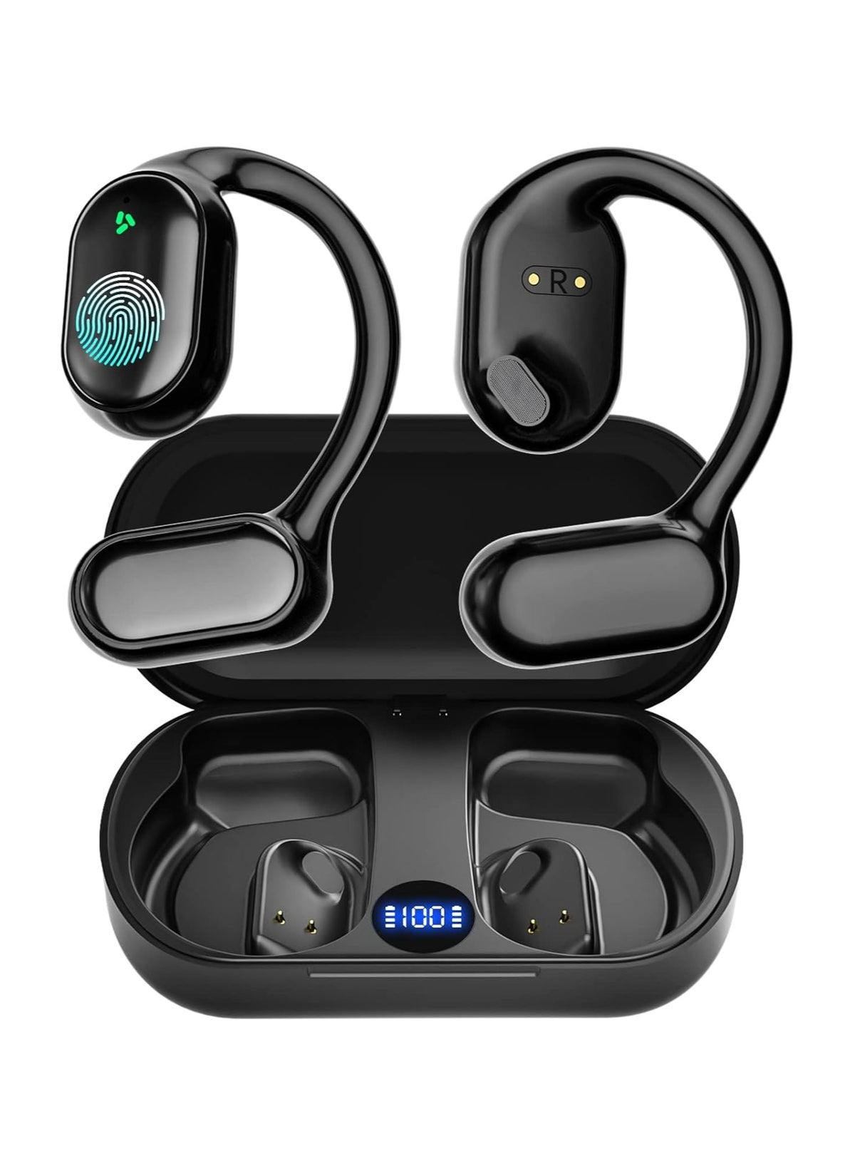 general General Wireless Headset With Wireless Charging Case Bone Conduction Headset With Ear Hook Noise Cancelling Microphone IP5 Waterproof Suitable For Sports Running Z3D2EFAEFDB986C01AE89Z